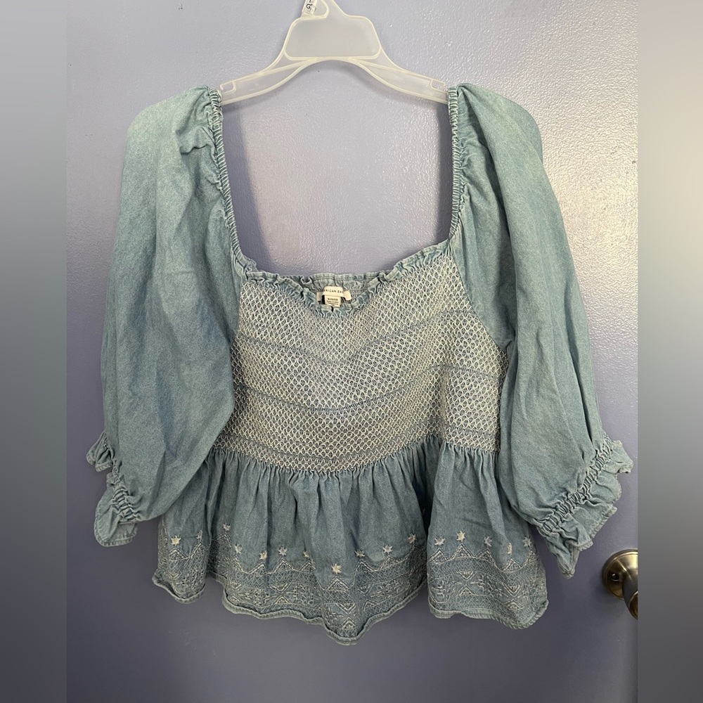 Size XL American Eagle Denim off the shoulder top